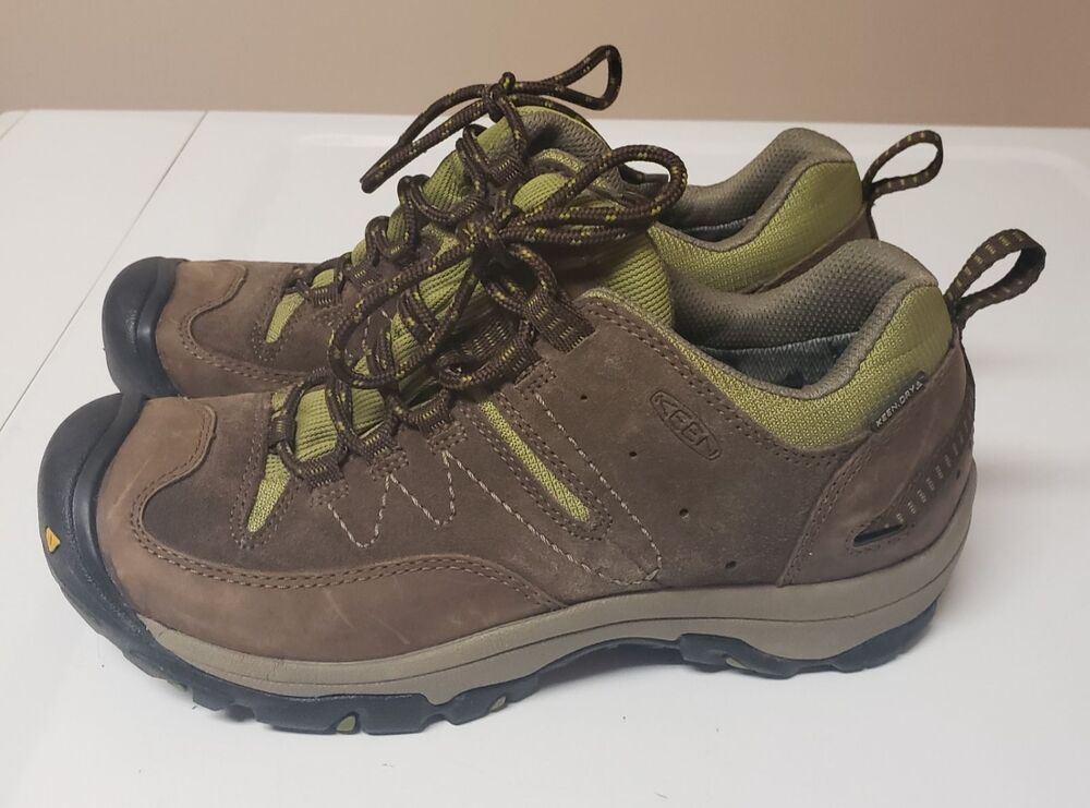 Keen Men's Hiking Shoe Leather Upper Two Tone "Keen Dry" Sz 8 PO Excellent